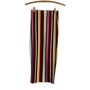 Magia USA Striped bodycon midi skirt